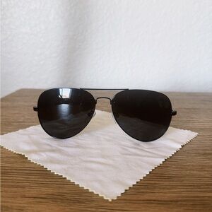 Black Aviator Sunglasses